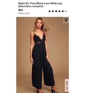 Lulu’s Black Wide Leg Jumpsuit